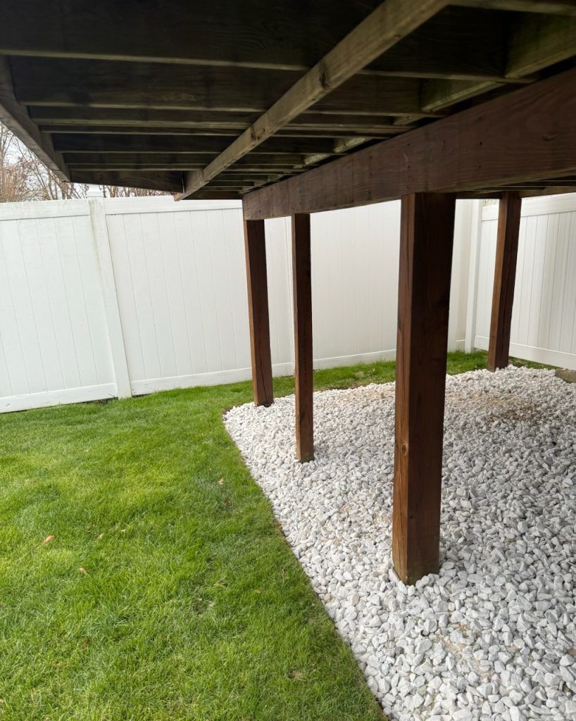 Bedding for deck underside