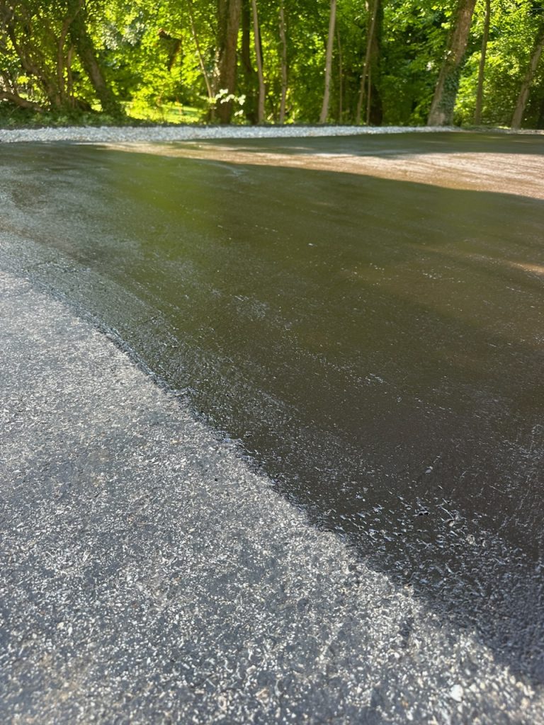 New seal coat on driveway