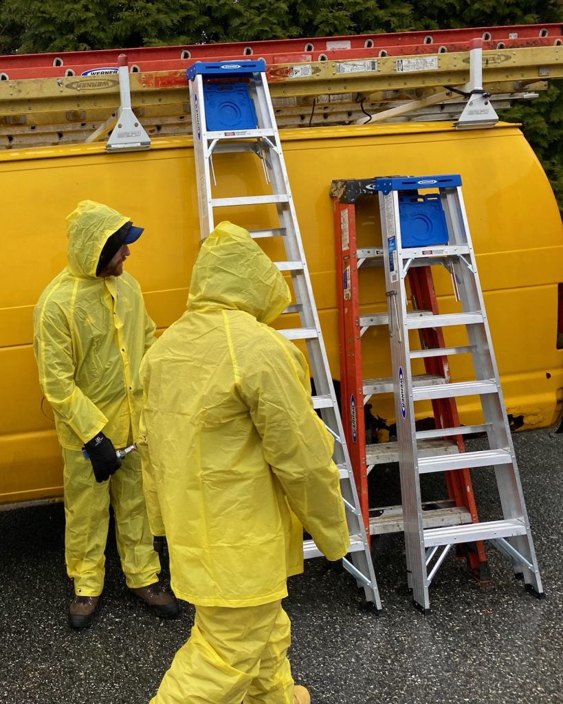 Dress for damp weather