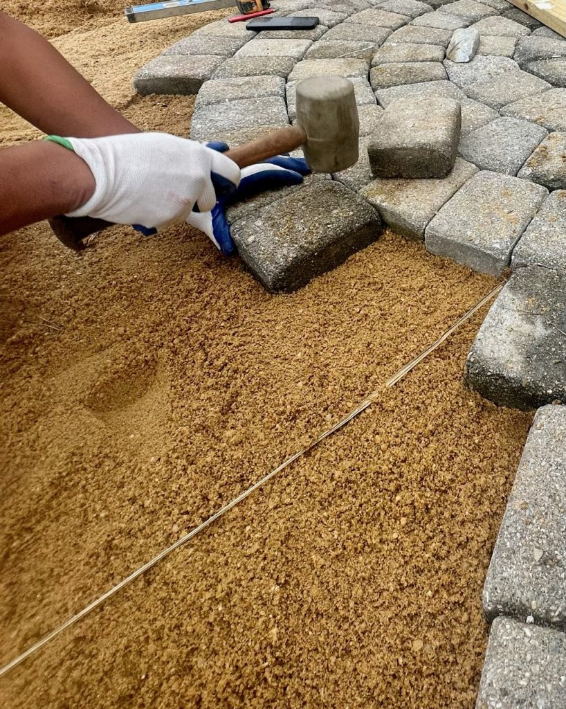 Laying the stonework